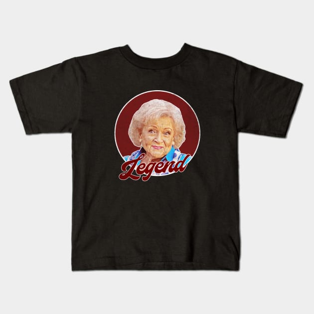 Betty White - Legend Kids T-Shirt by karutees